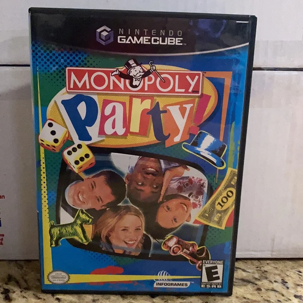 Nintendo GameCube Bundle Monopoly Naruto Donkey Konga Skateboarding retro games